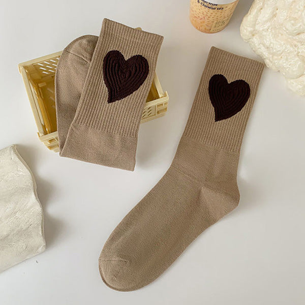 Heart Embroidery Socks