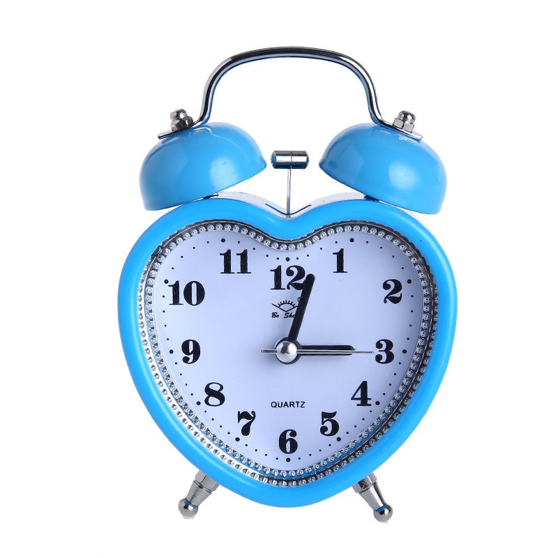 Heart Twin Bell Alarm Clock