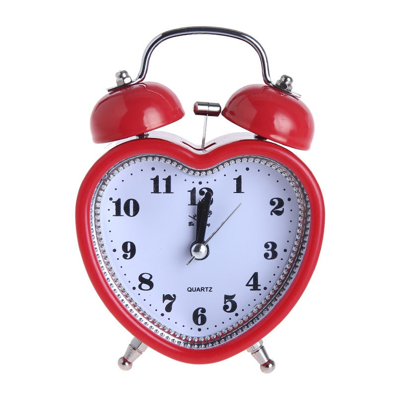 Heart Twin Bell Alarm Clock