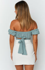 Heritage Wrap Top Sage