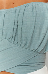 Heritage Wrap Top Sage