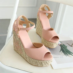 Wedge Sandals Knitted Platform Gladiator Shoes