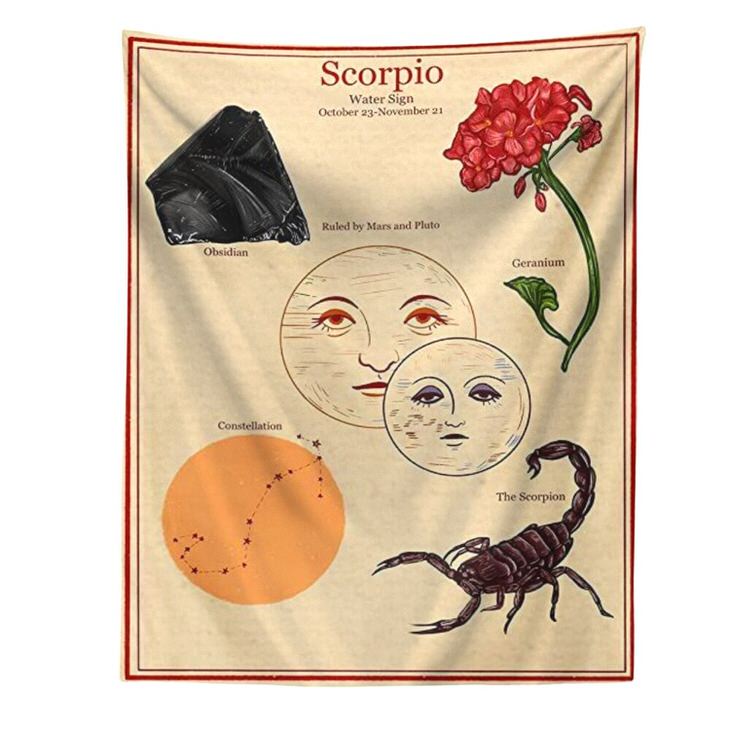 Horoscope Aesthetic Wall Tapestry