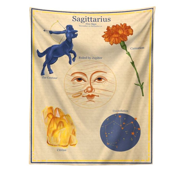 Horoscope Aesthetic Wall Tapestry