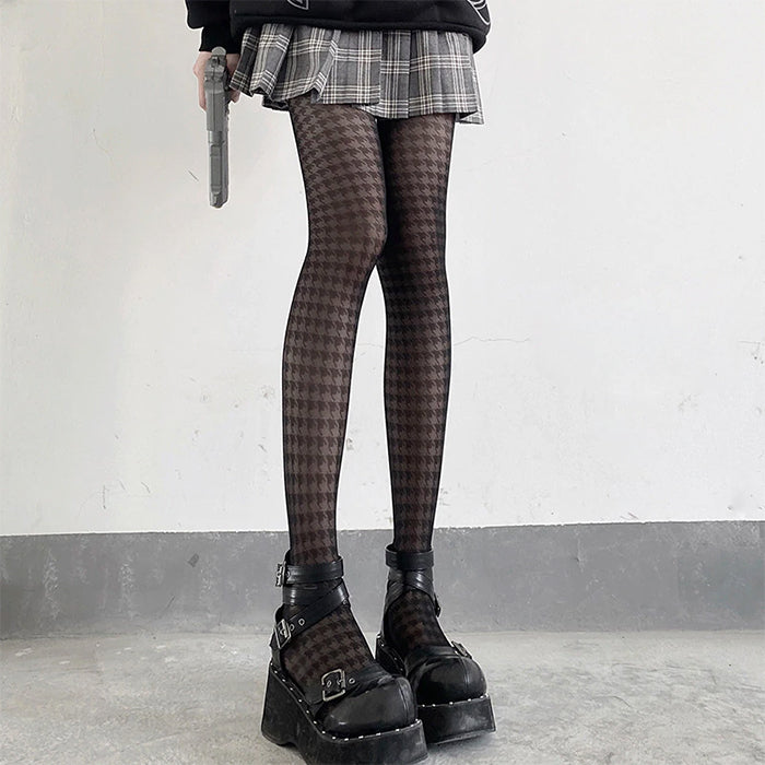 Houndstooth Tights