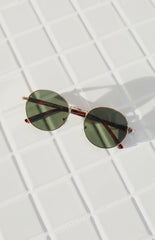 Hunter Round Sunglasses Gold