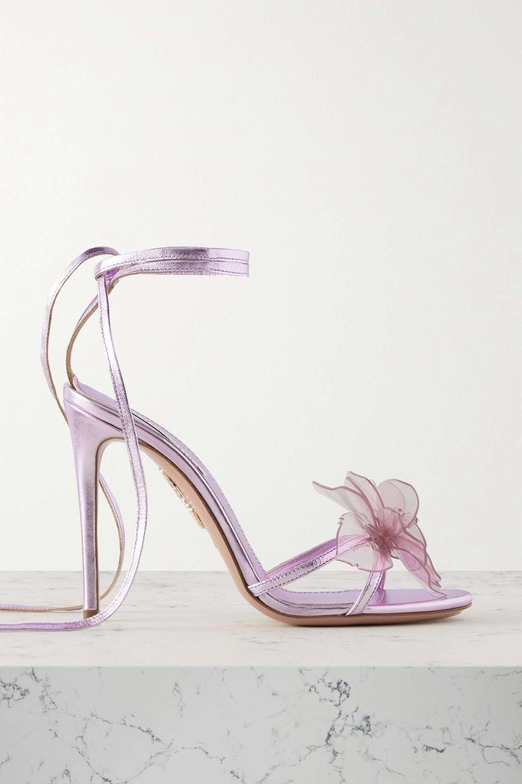 Ophelia Floral Heels in Light Pink