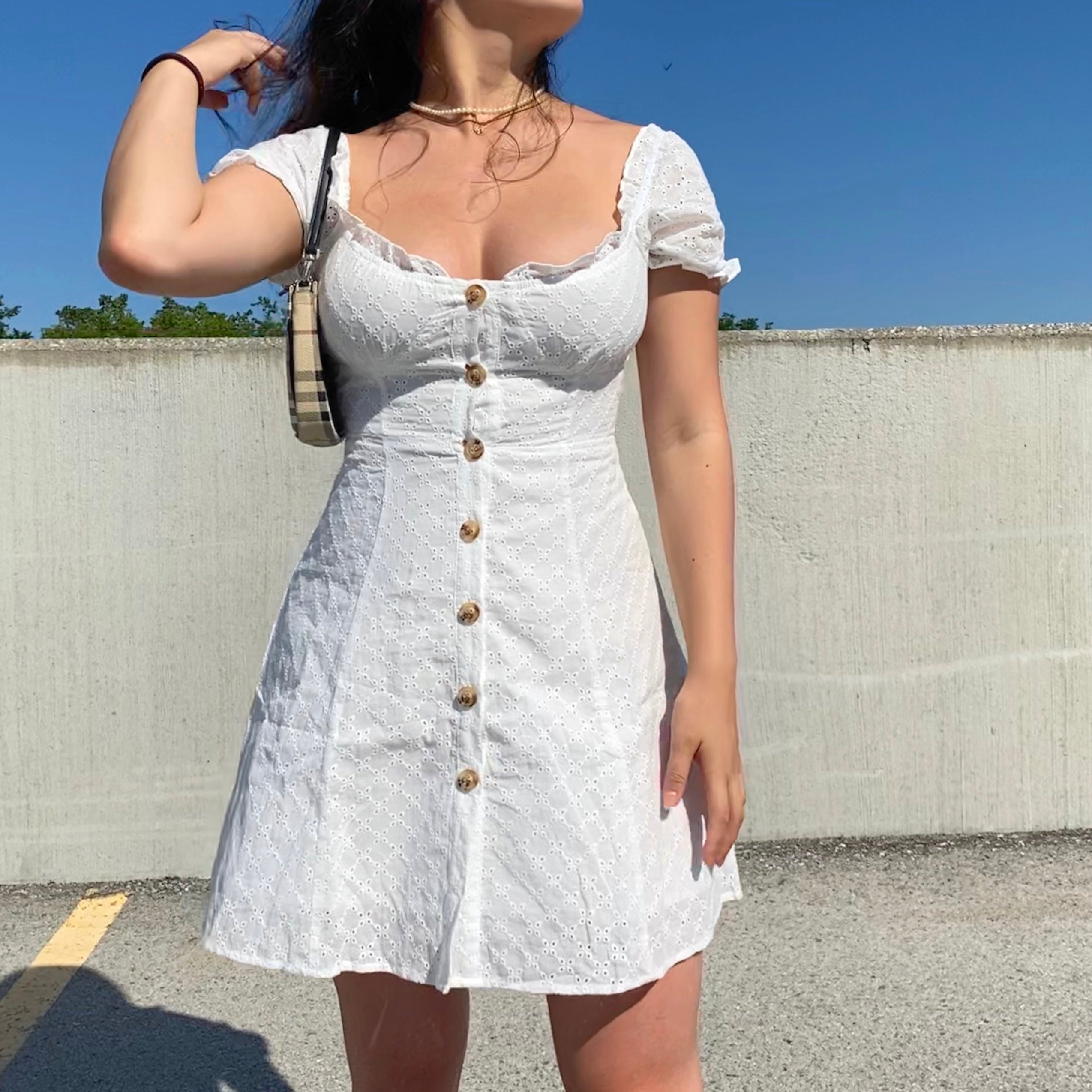 Hope Bustier Eyelet Dress ~ HANDMADE