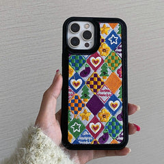 Indie Aesthetic Embroidery iPhone Case