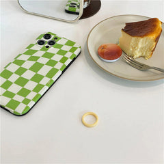 Indie Aesthetic Checkerboard iPhone Case