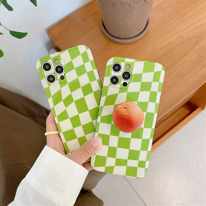 Indie Aesthetic Checkerboard iPhone Case