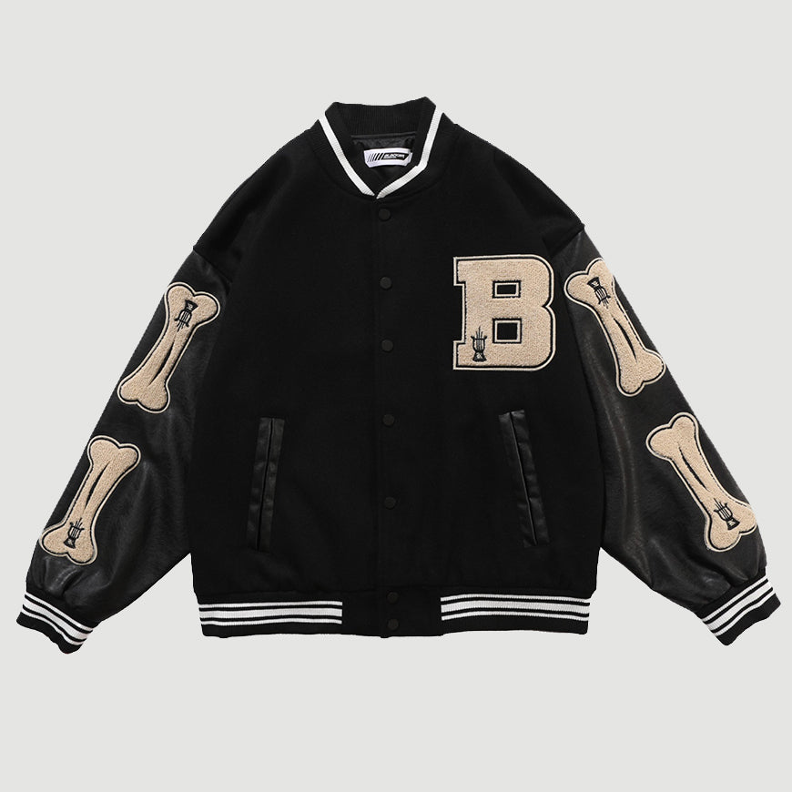 Vintage Printed Baseball Jacket