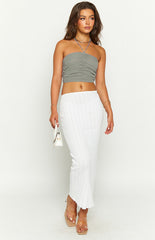 Joyce Grey Halter Top