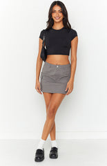 Kacie Grey Cargo Mini Skirt