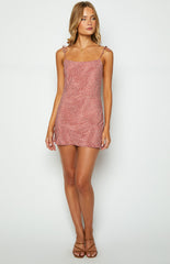 Kai Pink Blush Print Mini Dress