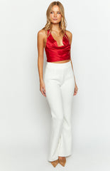 Kai Red Halter Crop Top