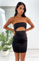 Kaia Black Strapless Mini Dress