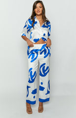 Karren Blue Print Pants