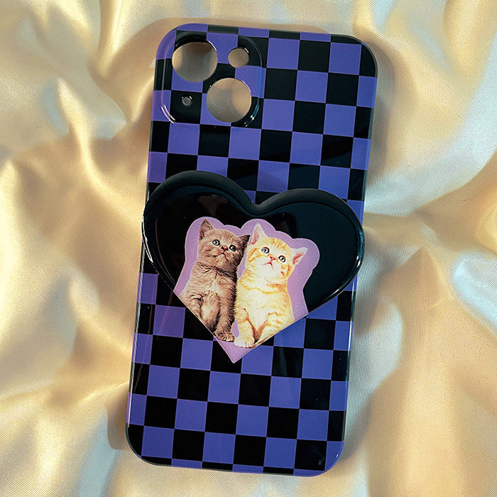 Kitty Checkerboard iPhone Case