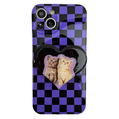 Kitty Checkerboard iPhone Case