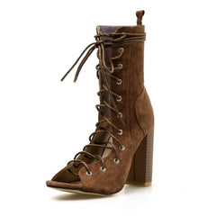 Luna Lace Up Heels