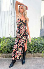 Lana Orange Print Maxi Dress