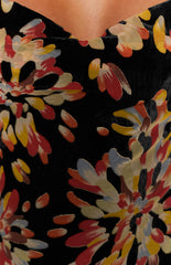 Lana Orange Print Maxi Dress