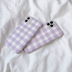 Lavender Grid iPhone Case