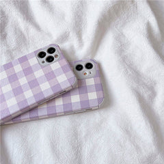 Lavender Grid iPhone Case