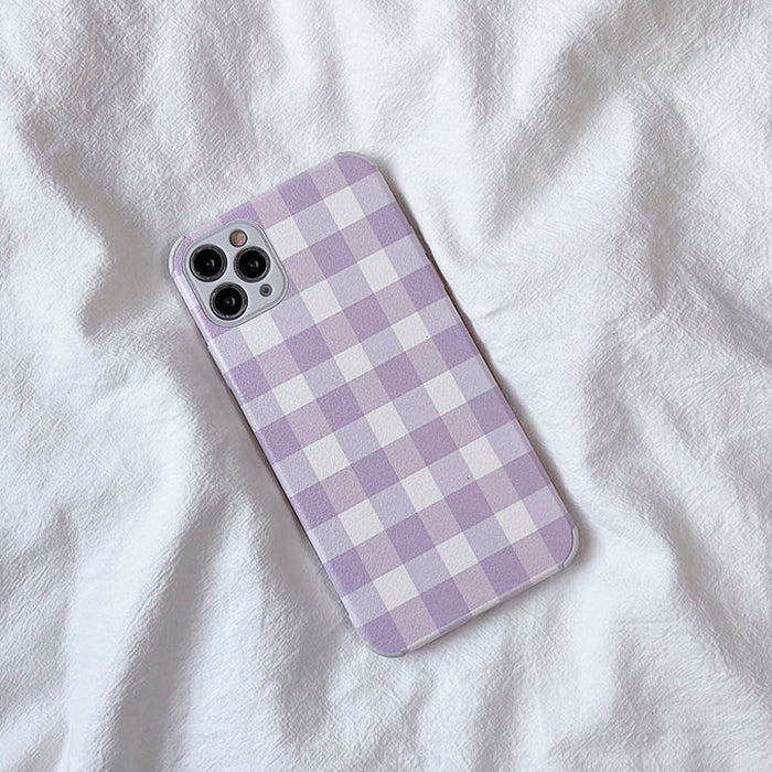 Lavender Grid iPhone Case