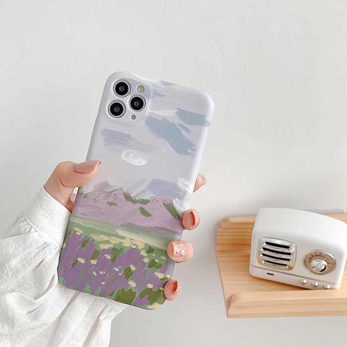 Lavender Oil Painting iPhone Case