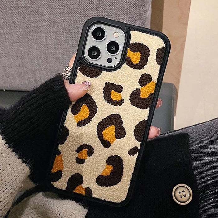 Leopard Fuzzy iPhone Case