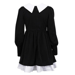 Like a Doll Black Collar Dress