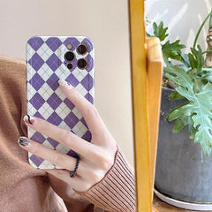 Lilac Argyle iPhone Case