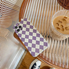 Lilac Argyle iPhone Case