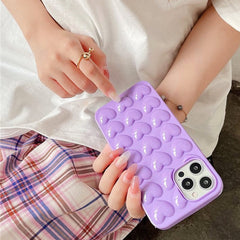 Lilac Bubble Heart iPhone Case