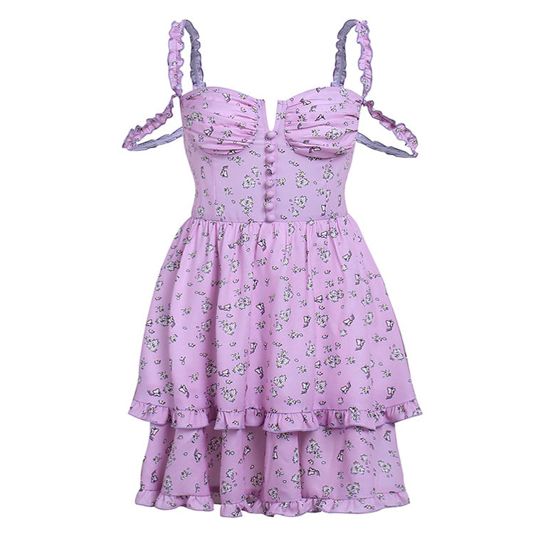 Lilac Daisy Mini Dress