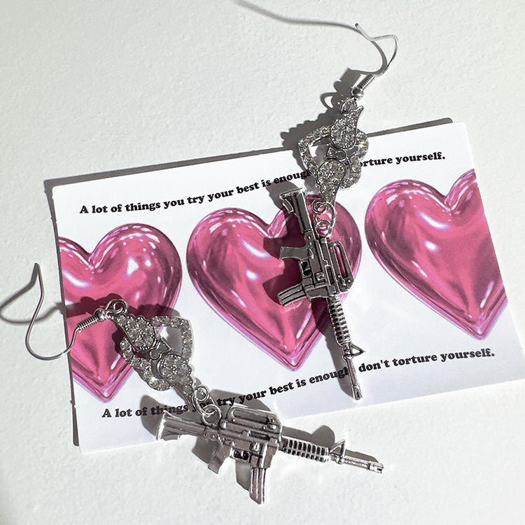 Love Roulette Gun Earrings