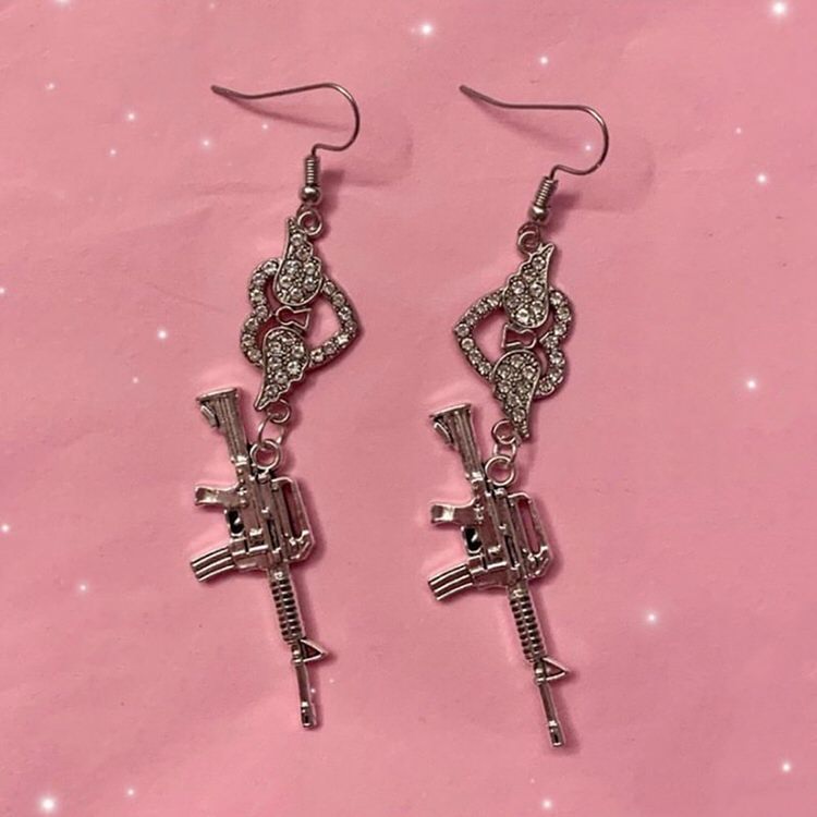 Love Roulette Gun Earrings