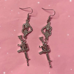 Love Roulette Gun Earrings