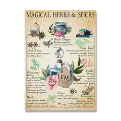 Magical Herbs & Spices Vintage Poster