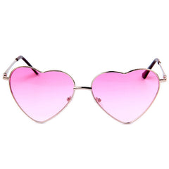 Metal Frame Heart Shape Sunglasses