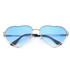 Metal Frame Heart Shape Sunglasses