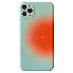 Minimalist Orange Green iPhone Case