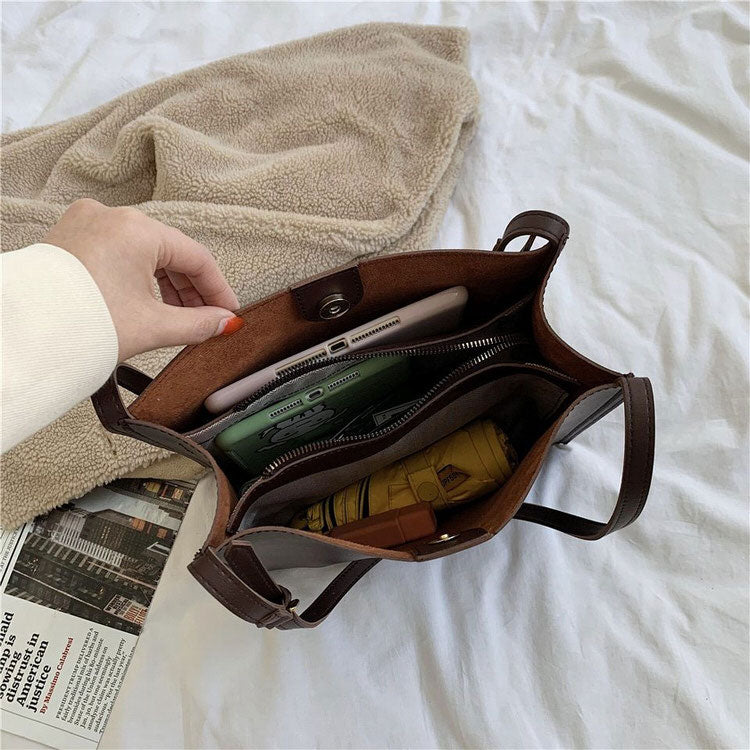 Minimalist Soft Leather Tote Bag