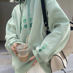 Mint Aesthetic Heart Hoodie