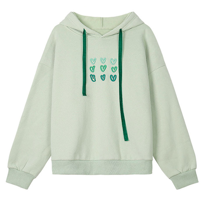 Mint Aesthetic Heart Hoodie