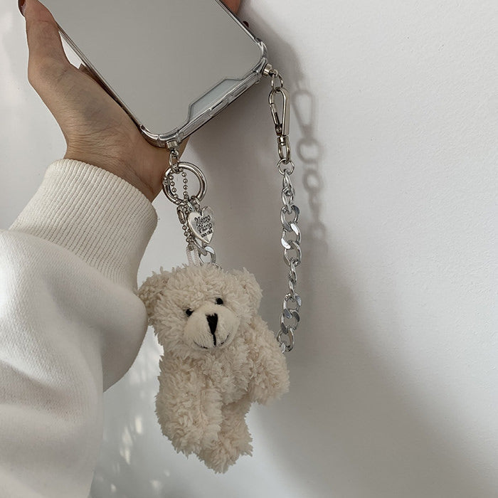 Mirror Bear Chain iPhone Case