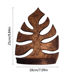 Monstera Leaf Wooden Shelf