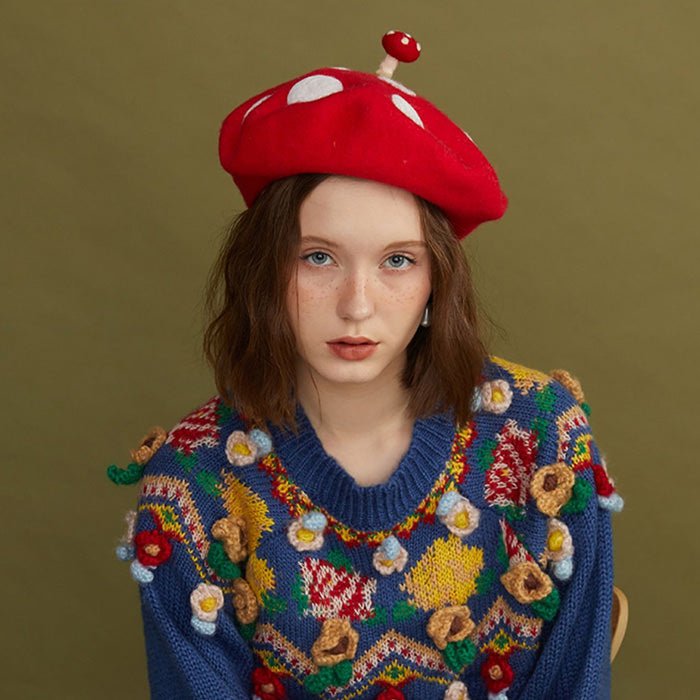 Mushroom Beret Hat